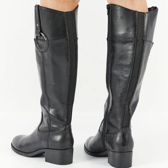 Alfani Women Bexleyy Mid Calf Ridding Boots, Black (Genuine Leather) - Picture 6 of 8